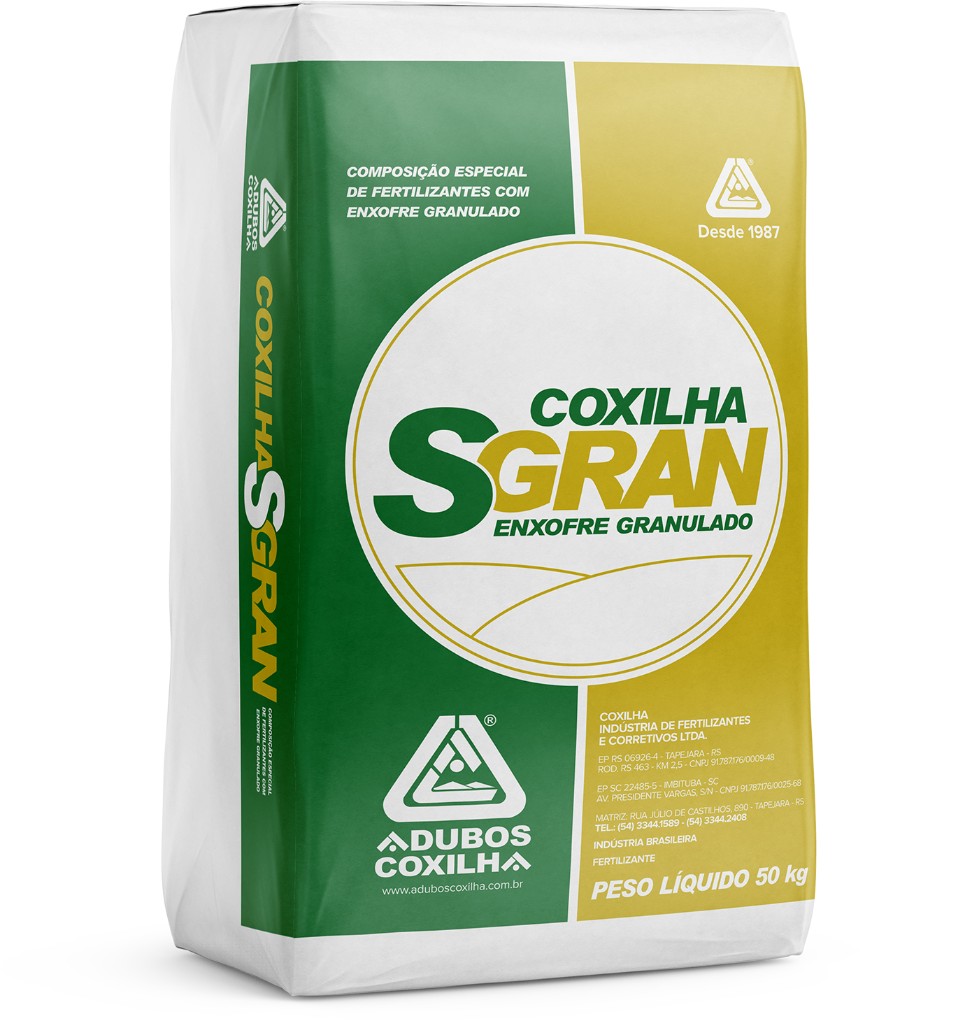 Saco de Coxilha S Gran enxofre granulado 50kg Adubos Coxilha
